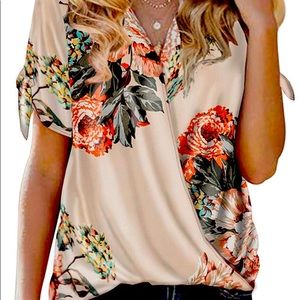 Floral Print Hi-Low Top
